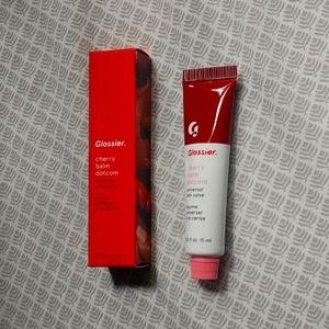 NIB Unopened Glossier cherry balm dot com (and additional opened product)